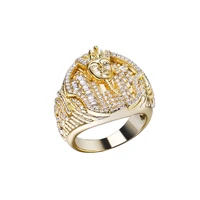 otiy s925 iced out pharaoh ring hip hop jewelry for online store for wholesale agent in stock