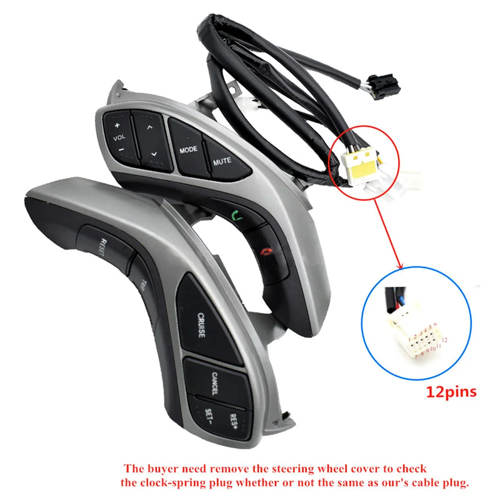 

Автоматическая кнопка на руле для Hyundai Elantra 2012 2013, 2014, 2015, год I30, аудиотелефон, Bluetooth, круиз-контроль, автомобильные переключатели