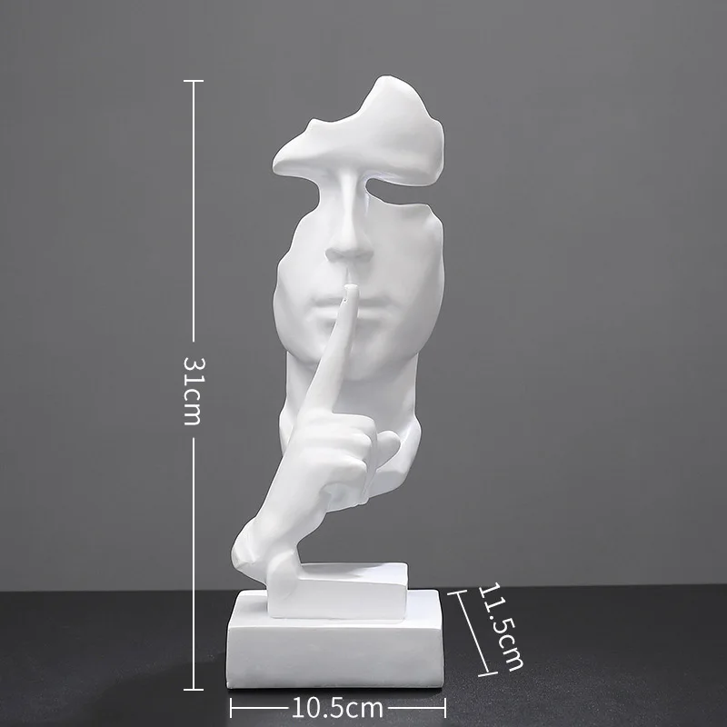 

Nordic Silence Is Golden Abstract Character Figurines Resin Antique Home Decor Statues Sculptures Wine Cabinet Decoration Crafts