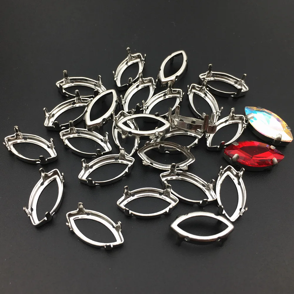 Пустой медный зажим для пришивания камней шитья Стразы | Дом и сад