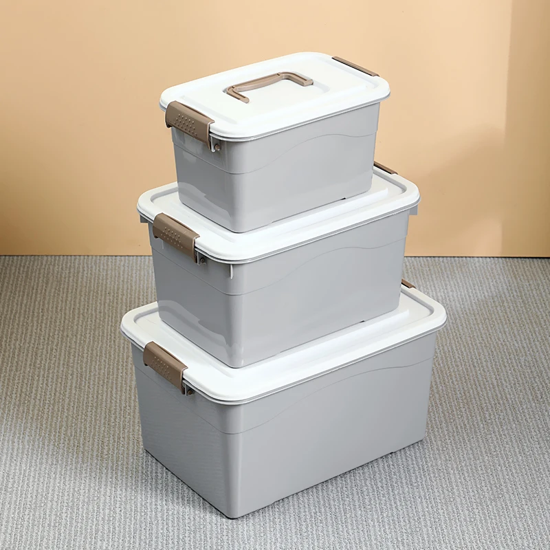 

On Sale!!3PCS Plastic Storage Container Box Cabinet Sundries Toy Snacks Underwear Office Stationery Household Bathroom Organizer