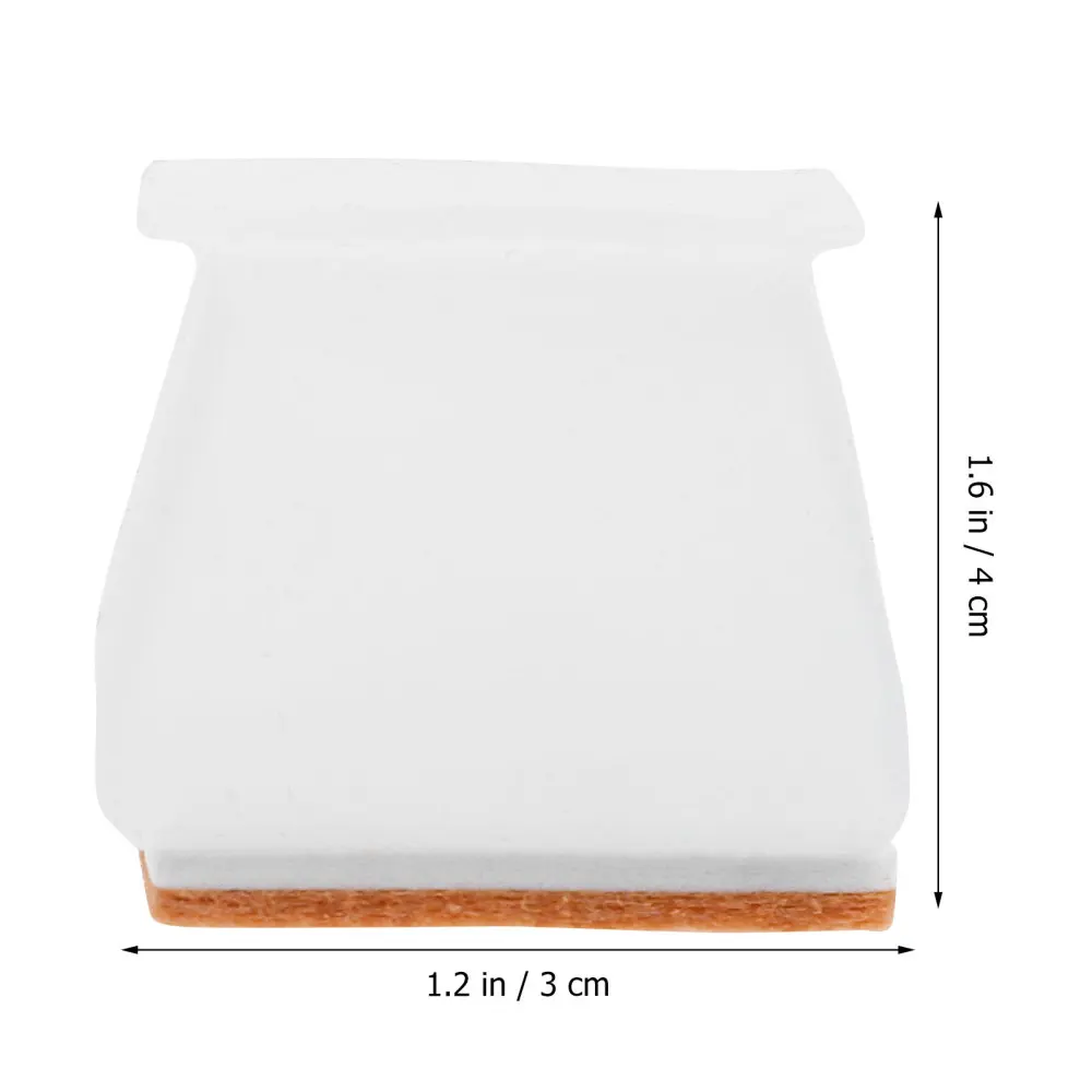 

1 Set 16Pcs Thickened Table Leg Covers Chair Leg Covers Furniture Caps (White)