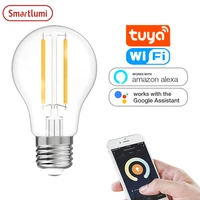 smartlumi led bulbs filament for chandelier lighting lamp for house wi fi led bulb e27 with remote smart control