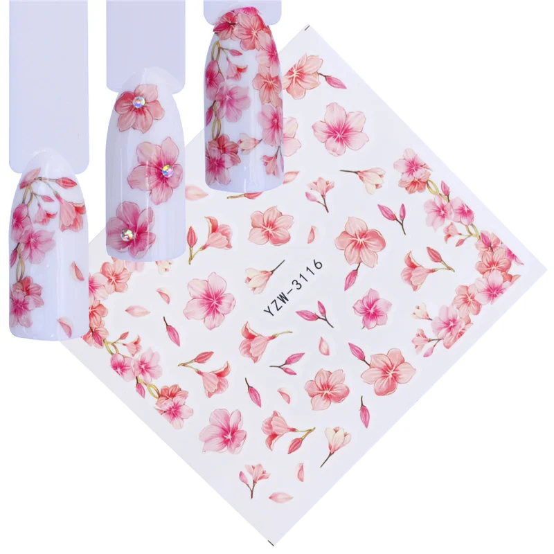 

12 Designs Water Decals Slider Summer Lavender Flower Dream Catcher Watermark Nail Sticker Wraps Manicure
