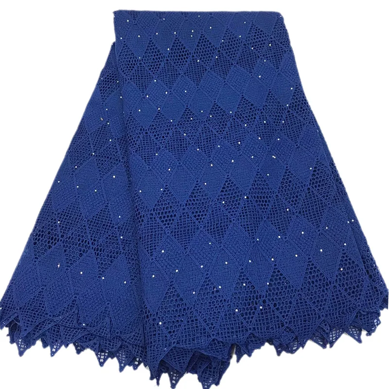 

African purple color Guipure Lace Fabric 2020 High Quality Nigerian Cord Lace Fabric France Water Soluble Lace For Wedding Dress