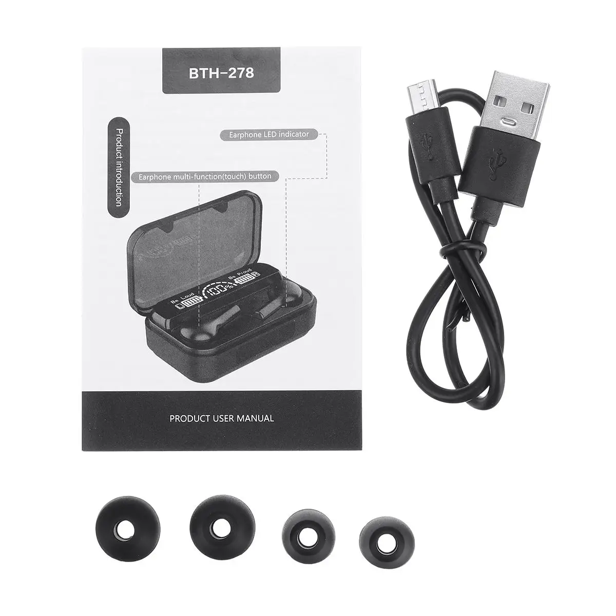 

Wireless Bluetooth Earphone Touch Control Wireless Headphone Sports Waterproof Headphones TWS Earbuds Headsets With Microphone