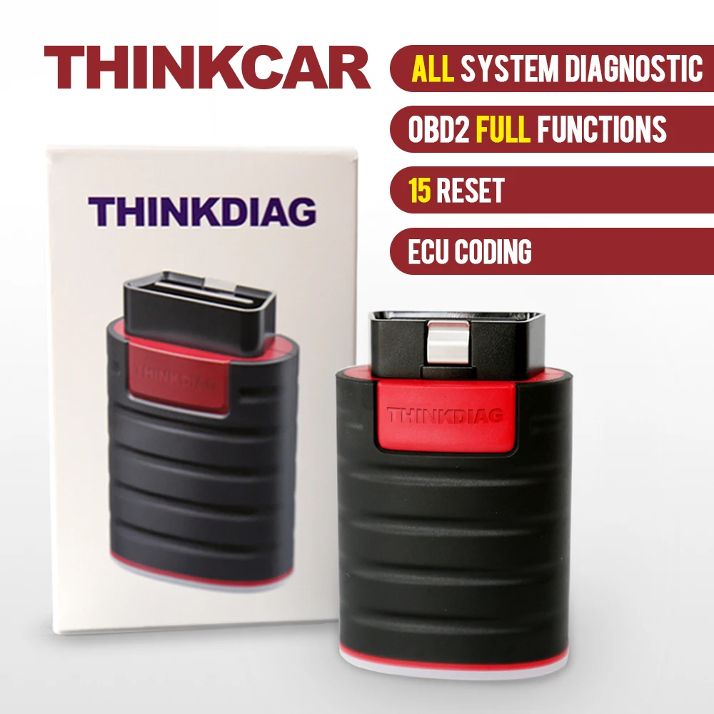 Thinkcar ThinkDiag Full OBD2 All System Diagnostic Tool 15 Reset Service Actuation Test ECU Coding Car Code Reader Scanner