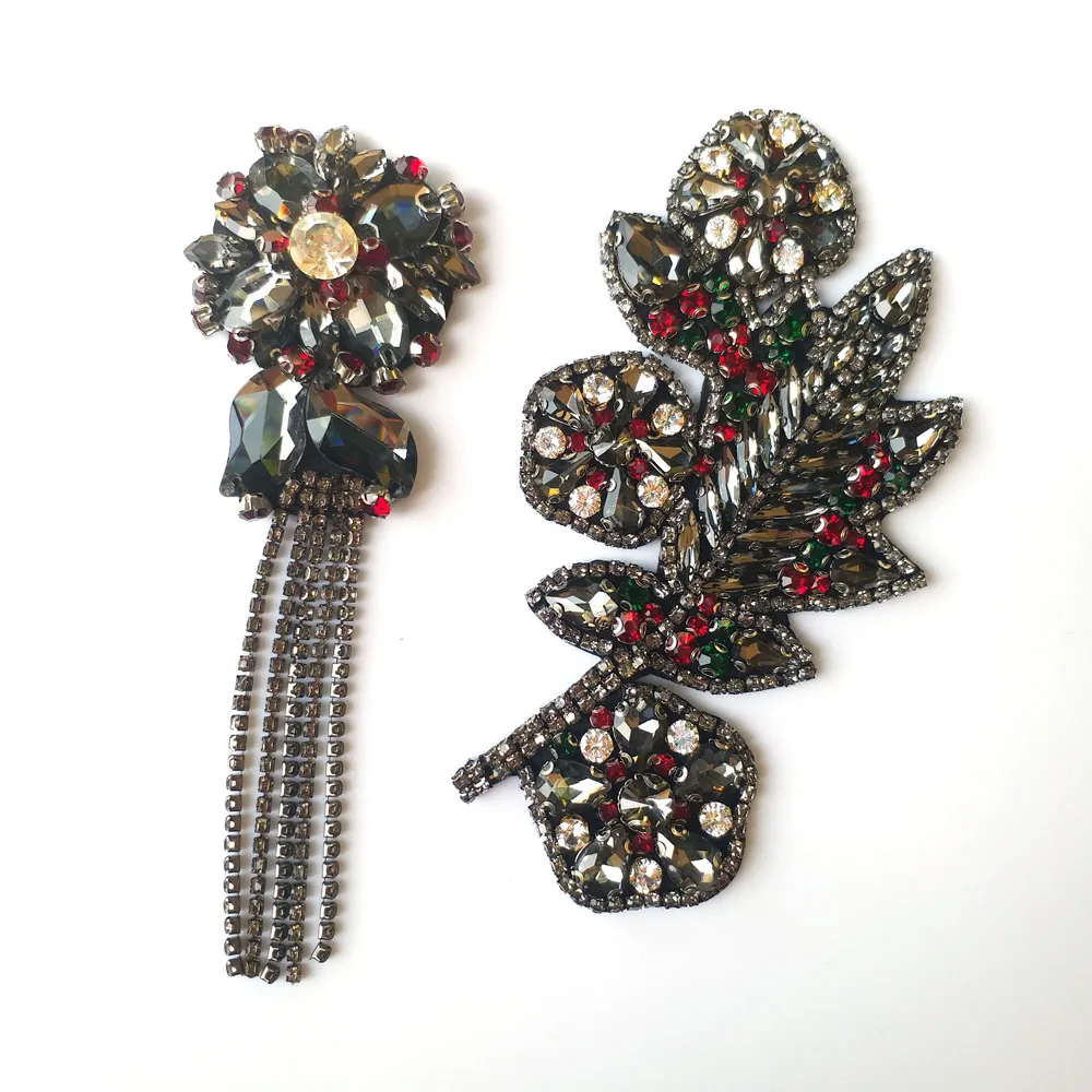 Роскошная стеклянная искусственная для одежды сделай сам вышивка Цветочная