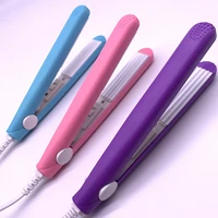 2021new stylea mini hair iron pink corrugated plate electric curling iron curl modelling tools