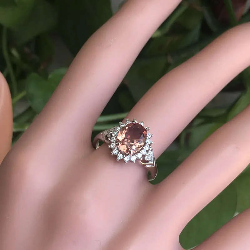 Женское кольцо с зултанитом CSJ из стерлингового серебра 925 пробы вечерние