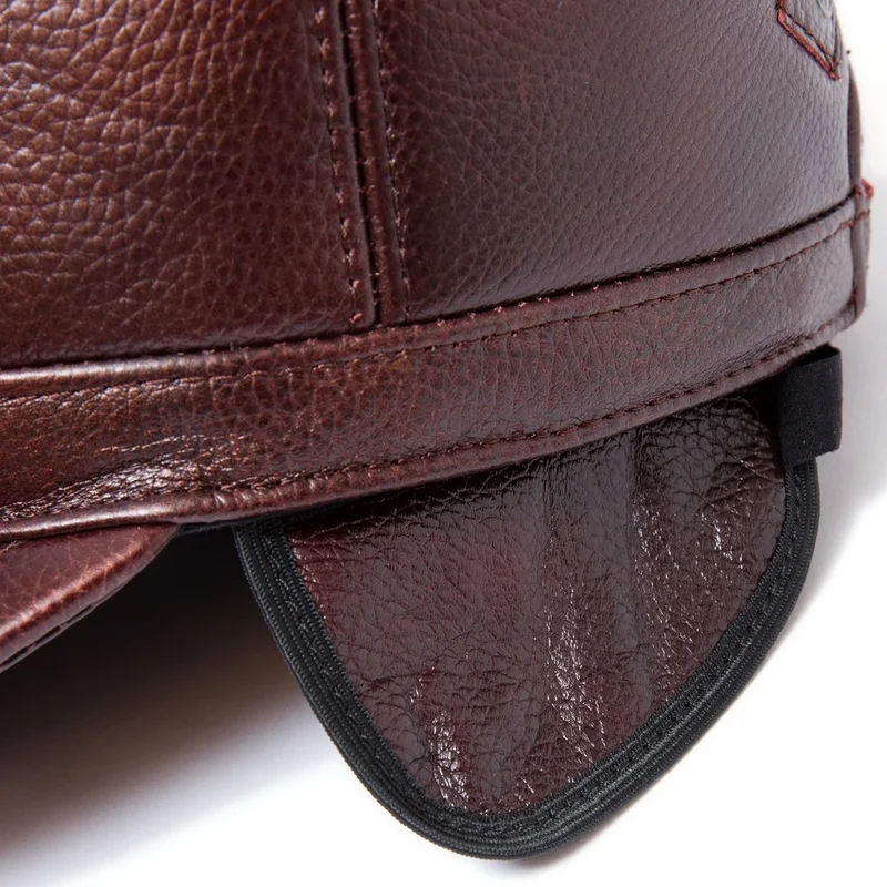 2020 новая зимняя шапка для папы 100% натуральная кожа бейсболки мужчин плоская