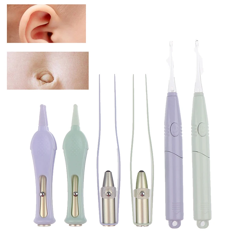 

1Pcs Ear Wax Pickers Cleaner Flashlight Earpick Earwax Remover Tweezer Luminous