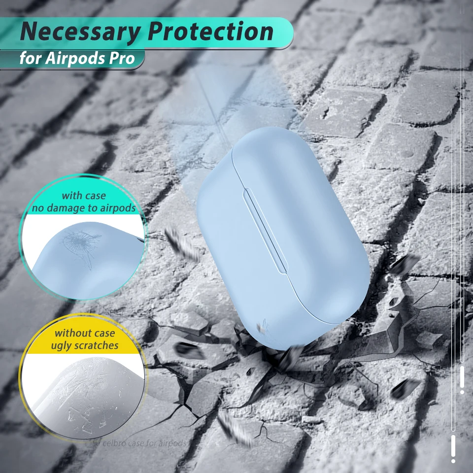 Силиконовый чехол Защитный для Apple Airpods pro TWS Bluetooth наушники Мягкий силиконовый