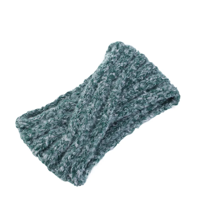 Новая женская зимняя супер мягкая вязаная головная повязка Мягкая резинка для