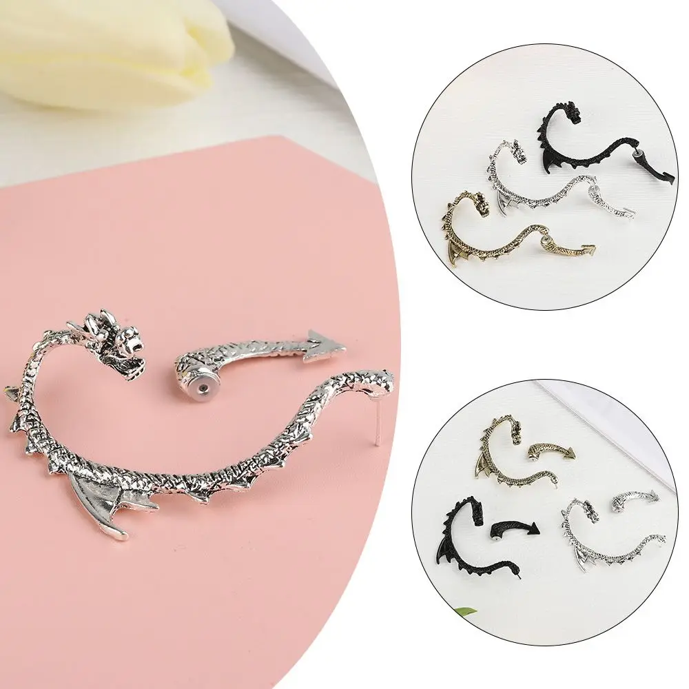 

Fashion Women Men Ear Hoop Winding Bending Nordic Stud Vintage Earclip Dragon Snake Styling Punk Earring