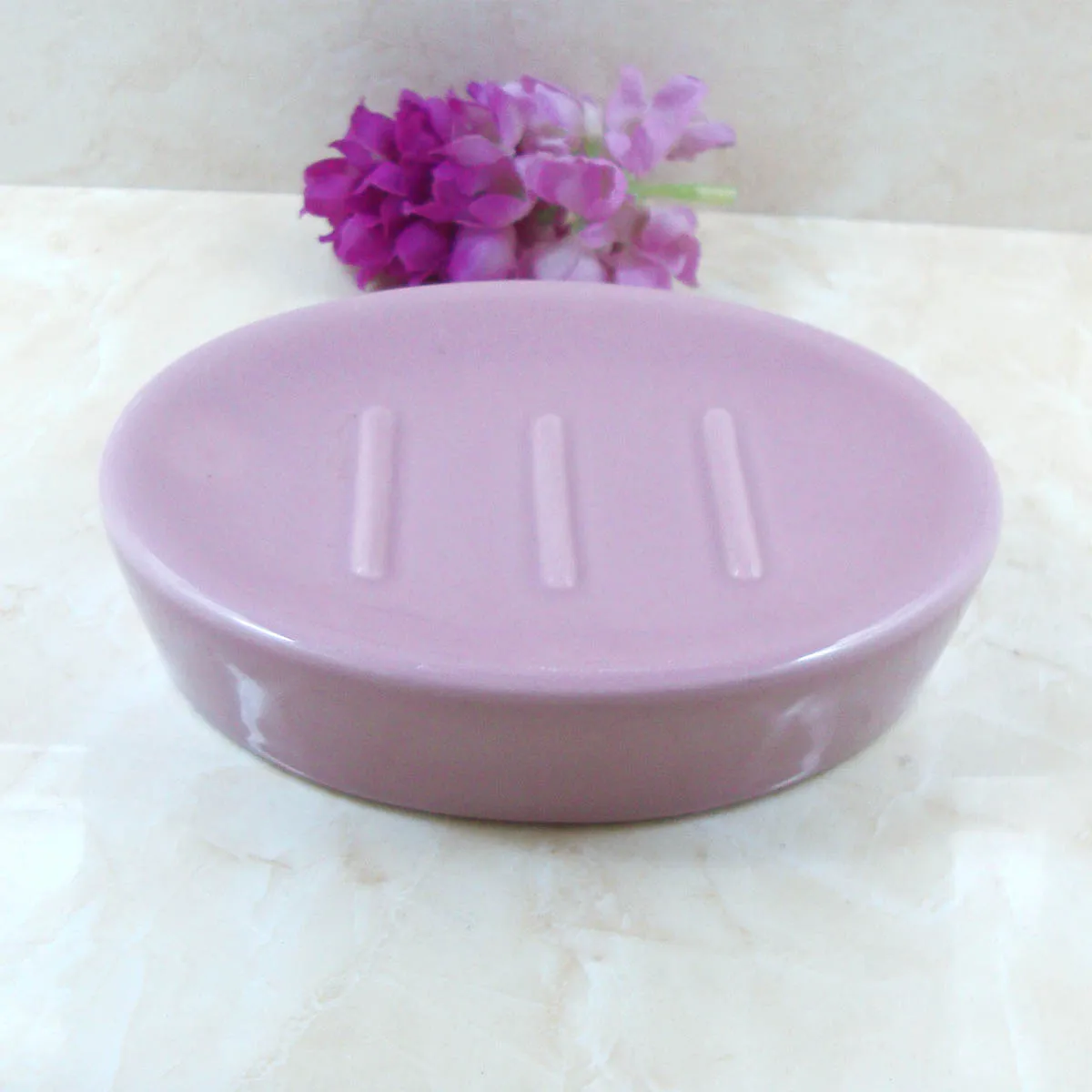 Керамическая Коробка для мыла мыльница мытья держатель стирки фиолетовое мыло