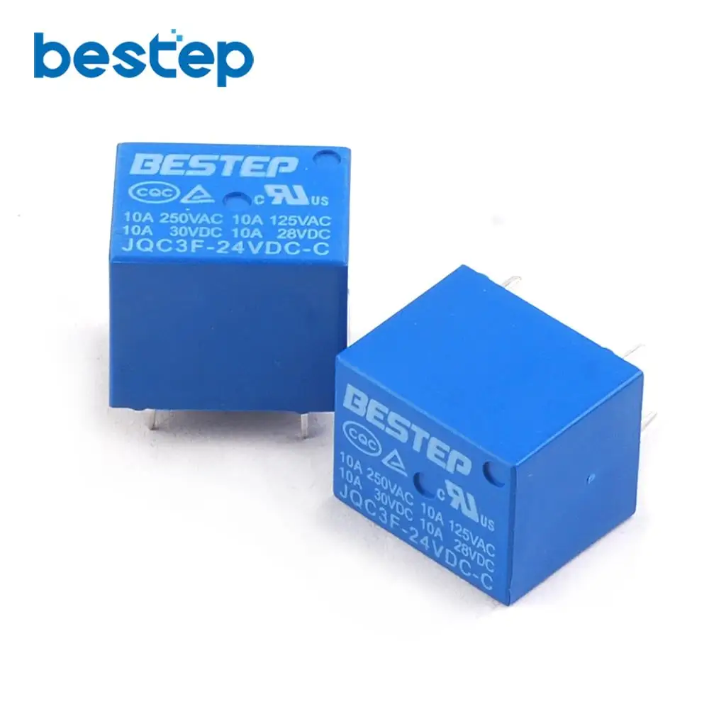 5 шт BESTEP T73 24V Реле синий JQC3F-24VDC-C | Электронные компоненты и принадлежности