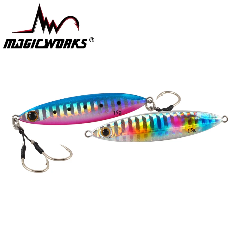 Приманка для медленной рыбалки MAGIC WORKS широкий металлический заброс ложка 10 г 15