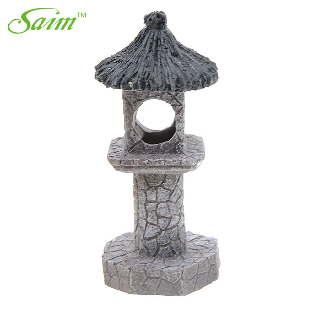 Саим башня Аквариум Украшение Аксессуар Маяк смола Искусственный Рок