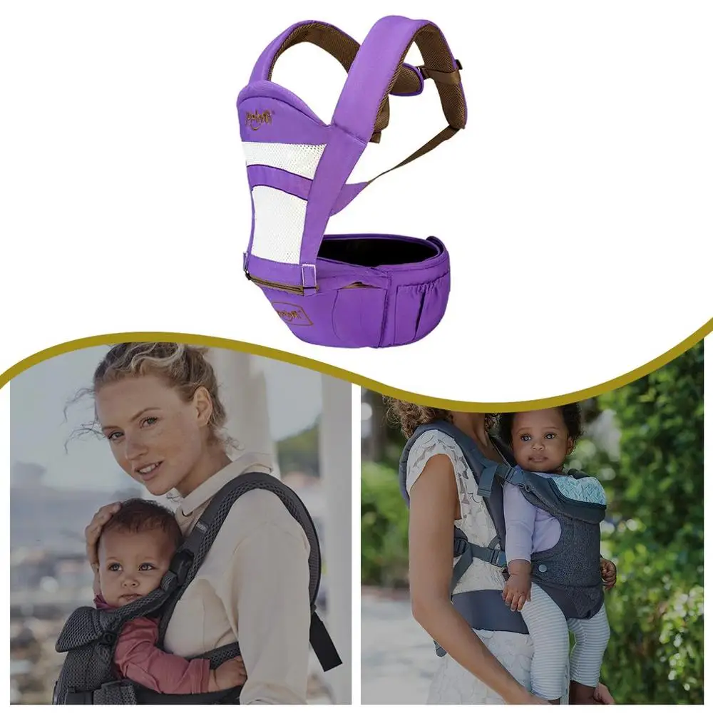 

Ergonomic Baby Carrier Infant Hip seat Carrier Kangaroo Sling Front Facing Backpacks for Baby Travel Activity Gear