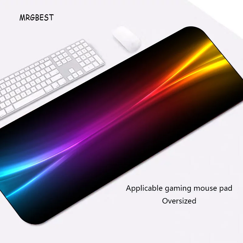 

MRGBEST Creative Colorful Mouse Pad Big Size XXL Desk- Pad Locking Edge Nature Rubber Speed-control for Playing Games