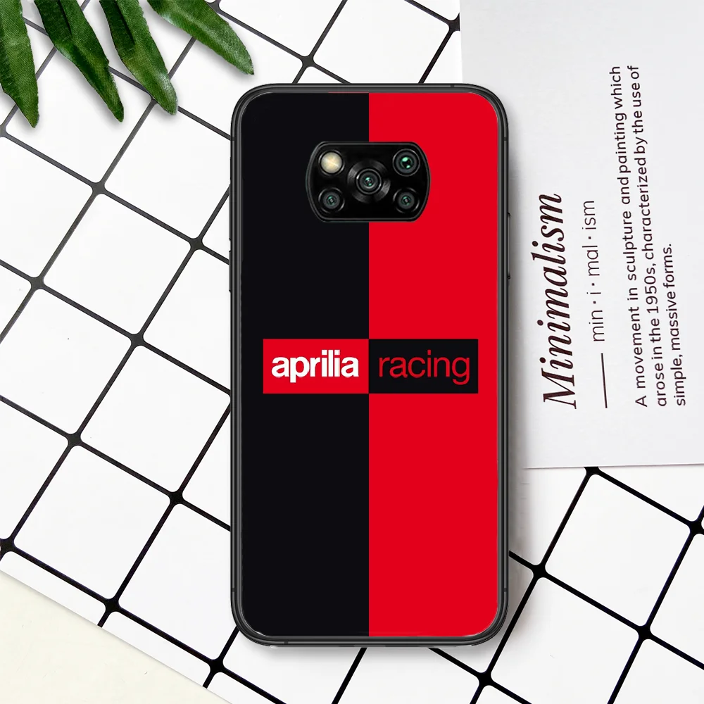

Aprilia Cool Motocycle Phone Case For Xiaomi Mi Note 10 A3 9 MAX 3 A2 8 9 Lite Pro Ultra black Cell 3D Waterproof Silicone Shell