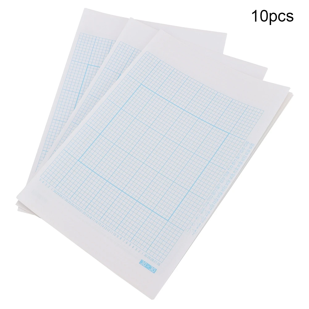 10Pcs 30‑pin Stitches Punch Card +10Pcs Grid Paper Nylon Knitting Machine Accessory For SK270 SK272 SK370 SK830 | Дом и сад