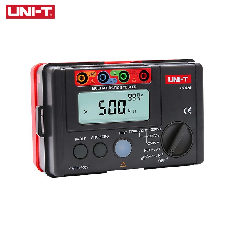 UNI T UT526 многофункциональный электрический измеритель защиты от утечки RCD 1000 в