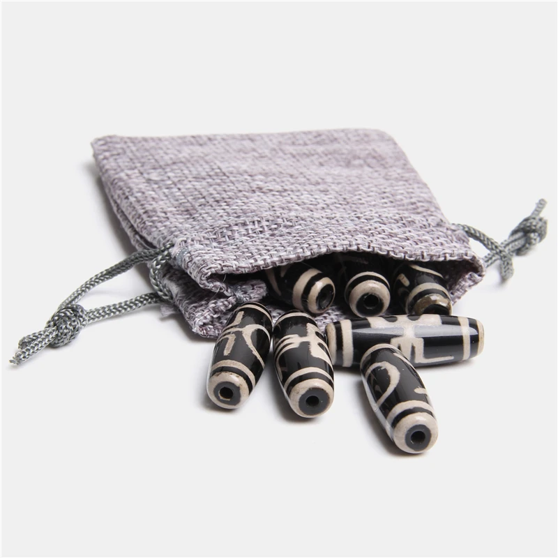 Бусины черного агата Будда для молитвы 28 мм Овальный натуральный Тибетский