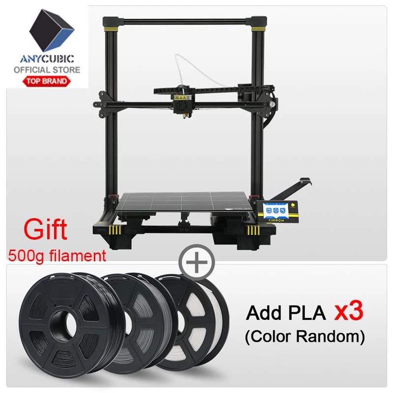 ANYCUBIC Chiron 3d принтеры комплект плюс размеры большой Ultrabase экструдер экран двойной Z Axisolor обновлен Impresora Drucker