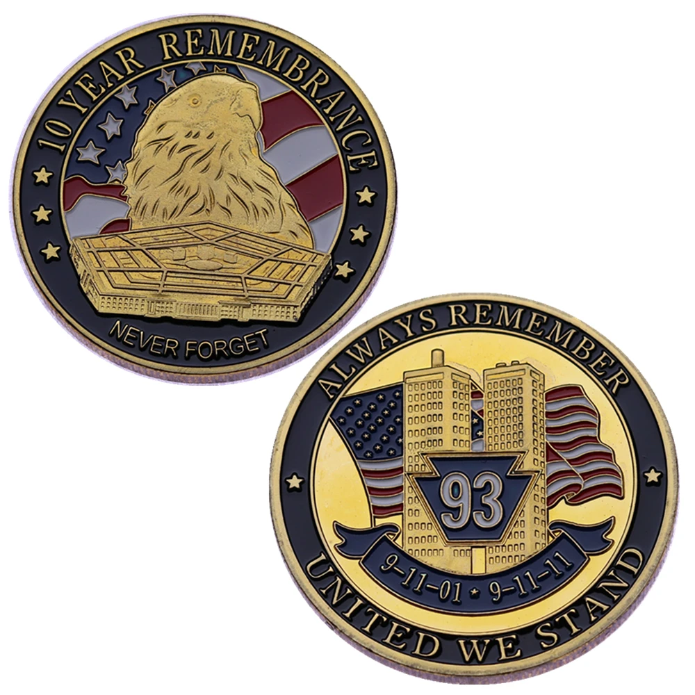 Монета 911 позолоченная 3 шт./лот Соединенные Штаты Орл свобода справедливость |