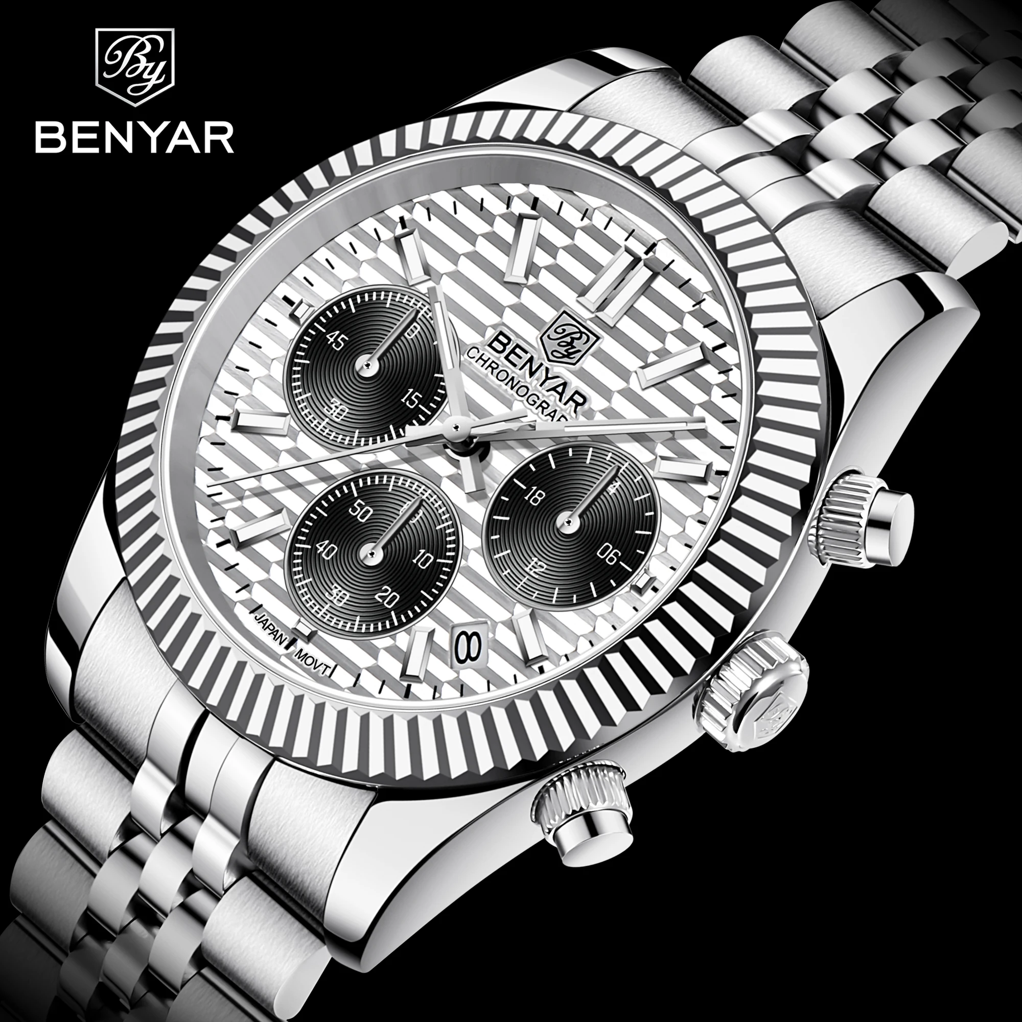 

BENYAR Fashion Sport Watch Men Luxury Quartz Wristwatch Waterproof Watch Military Chronograph Calendar Clock Relogio Masculino