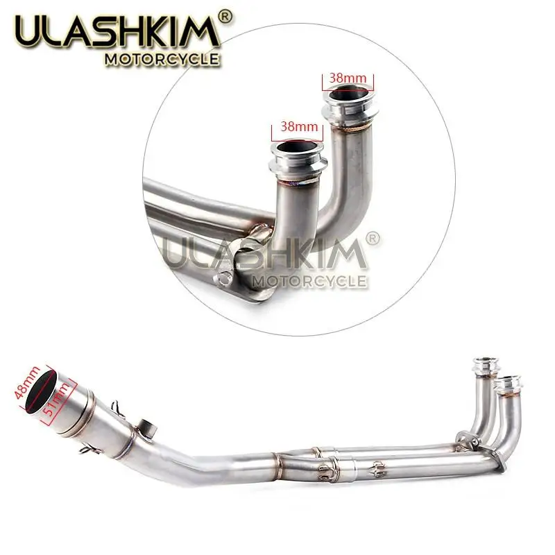 

Motorcycle Exhaust Muffler Middle Link Pipe Full system Slip On For Yamaha T-MAX Tmax 500 530 TMAX500 TMAX530 2008-2017