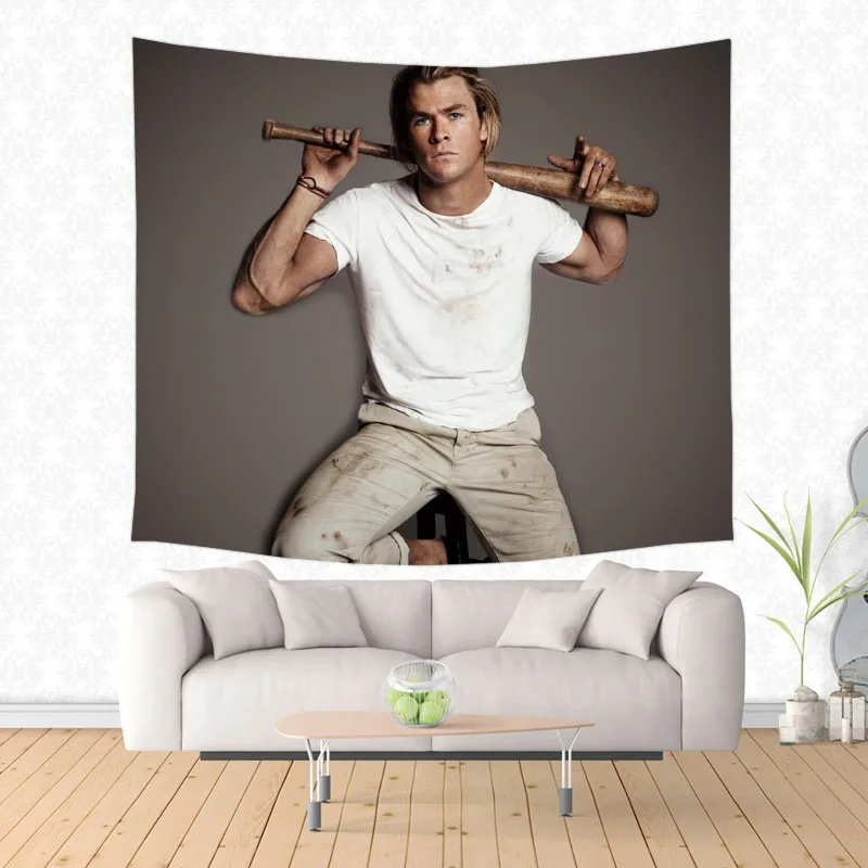 Гобелен с принтом Криса хемворта на заказ настенные гобелены рождественское