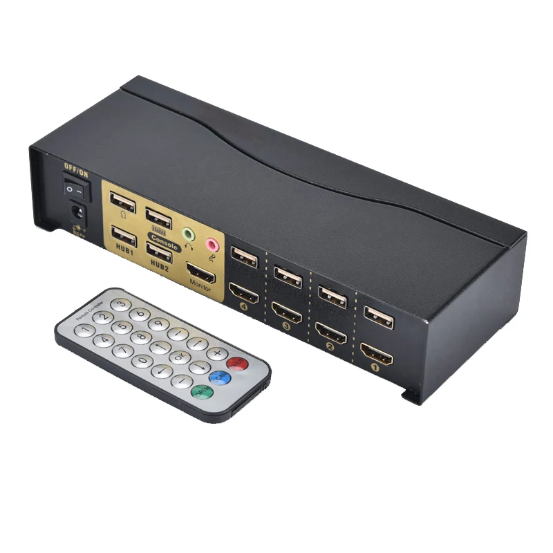 4 Ports HDMI-compatible KVM Switch Auto USB2.0 Mit Audio kabel Splitter Maus tastatur HDMI Schalter with cable 4K*2K