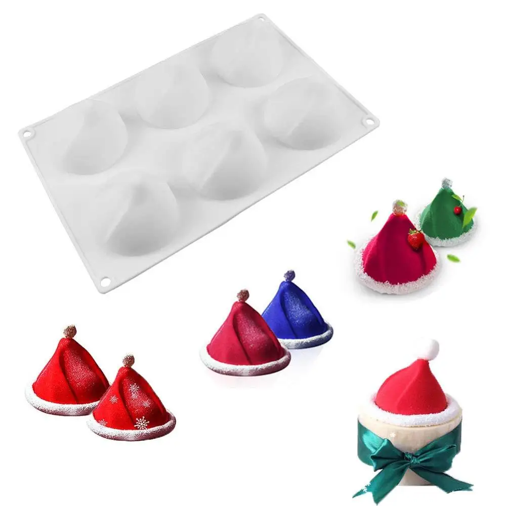 Силиконовые формы для Мусса 3D вихревой рождественская шляпа торт антипригарный