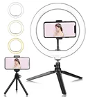 Регулируемое RGB светодиодный селфи кольцо заполняющий светильник кольцо с фотографией лампа с штативом для макияжа видео Live Aro De Luz Para Celular