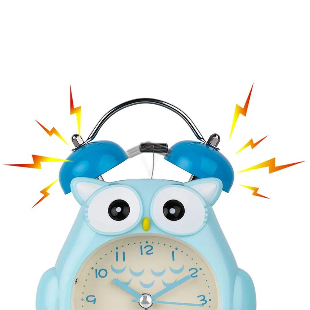 Бесшумный Ночной светильник в форме совы будильник с металлическими