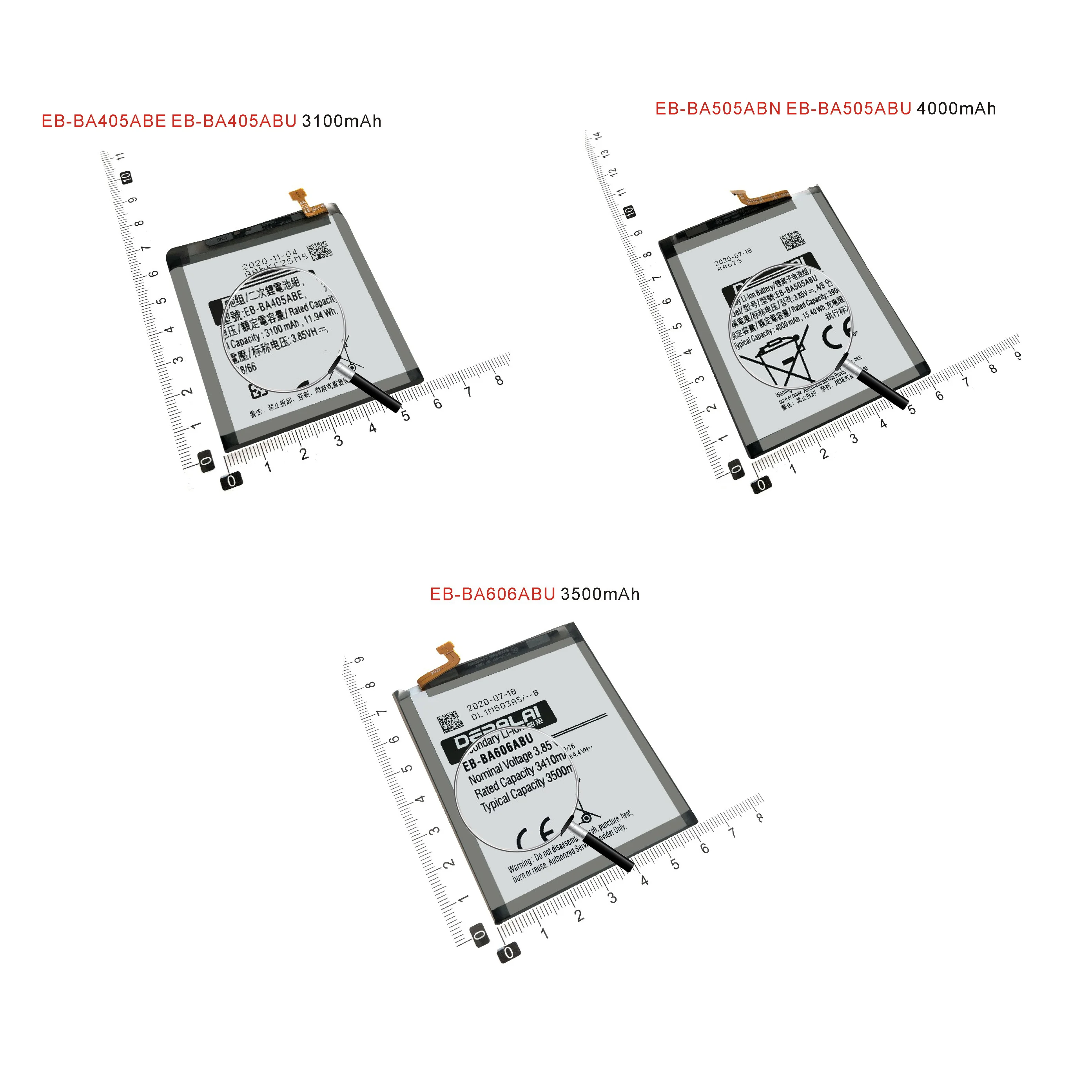 Аккумулятор EB-BA405ABE EB-BA405ABU EB-BA505ABU EB-BA505ABN EB-BA606ABU для Samsung Galaxy A60 SM-A606F SM-A6060 A40 A405F 50 A505F |