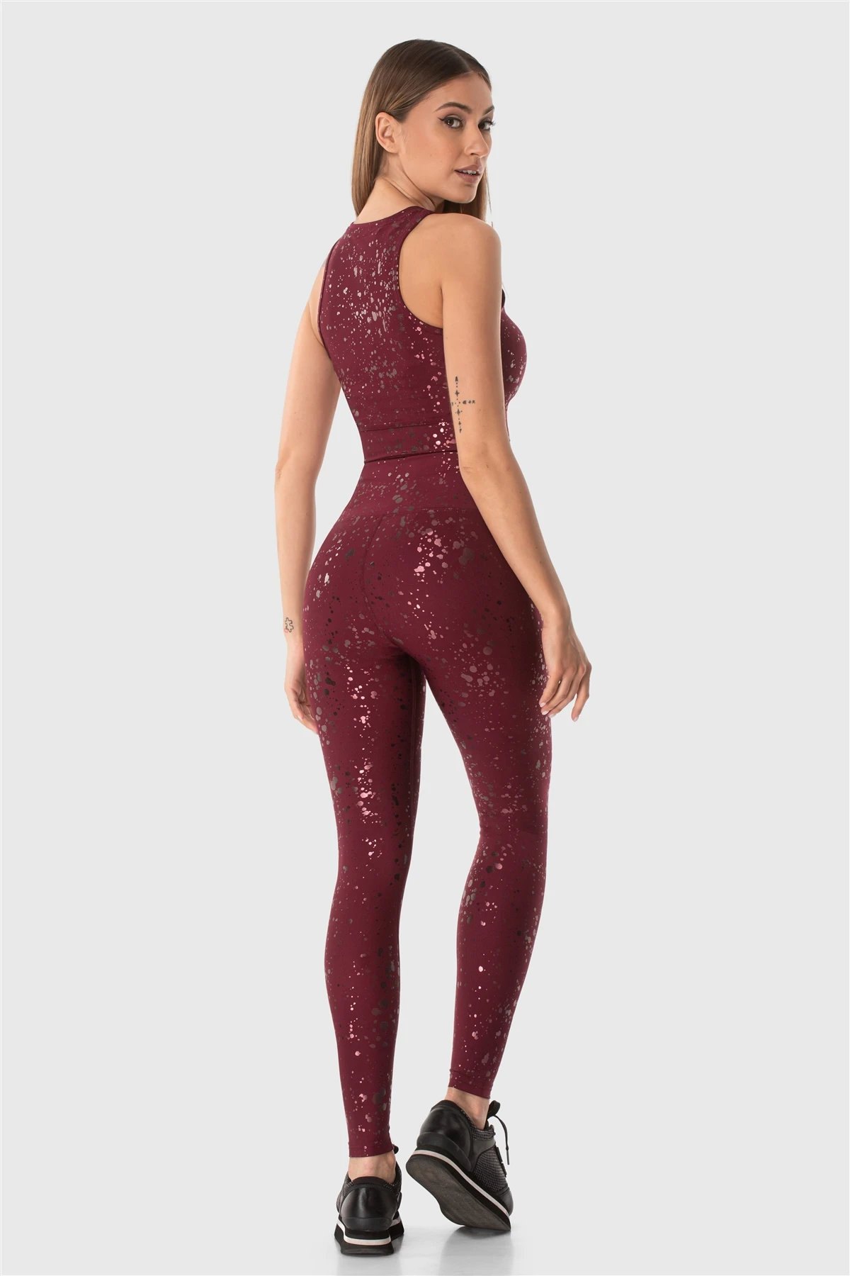 Superstacy High Waist Patterned Cherry Sports Leggings