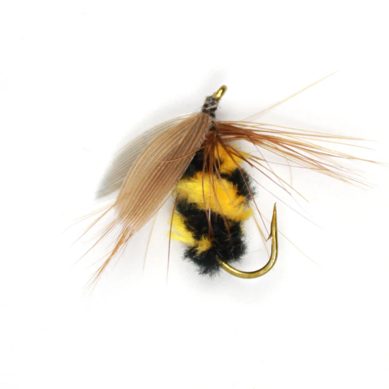 

10pcs #10 Artificial Insect Bait Lure Bee Fly Trout Artificial Fishing Lures 15mm Outdoor Fishing Insects Baits Lure Set