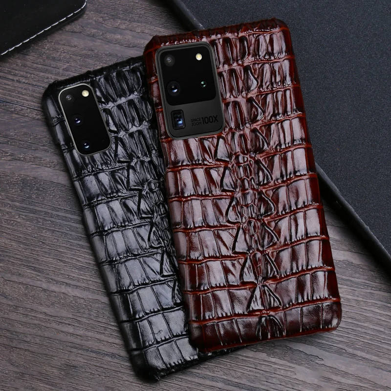 

Leather Phone case For Samsung S20 Ultra S10 S10e S9 S8 S7 Note 8 9 10 Plus A10 A20 A30 A50 A70 A51 A71 Crocodile Tail Texture