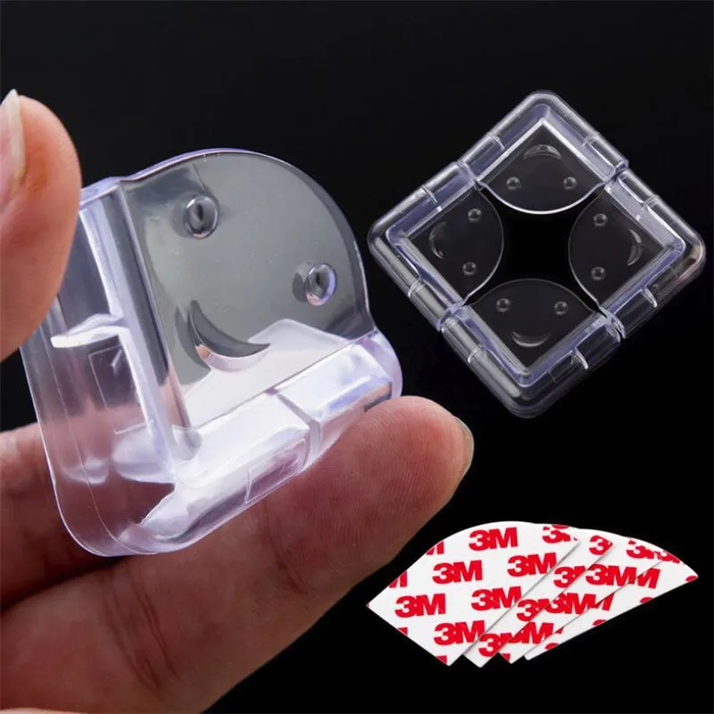 Protector de esquina transparente para ni&ntilde;os y beb&eacute;s, cubierta de esquina anticolisi&oacute;n para borde, protecci&oacute;n de mesa, 4 unids/set por juego-4
