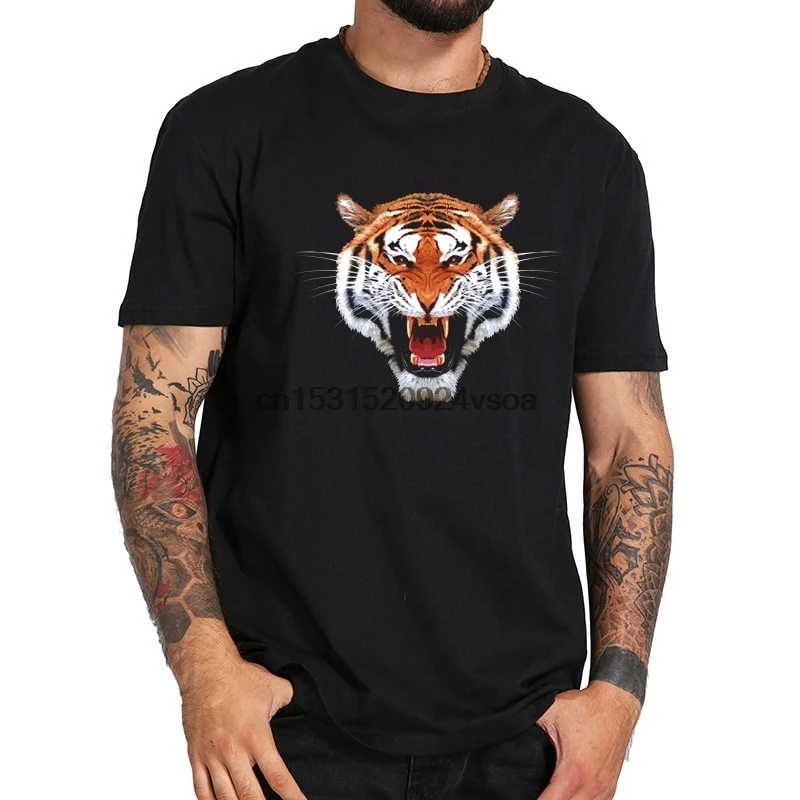 Футболка с коротким рукавом и мультяшным принтом Спасите Тигра|Мужские футболки|