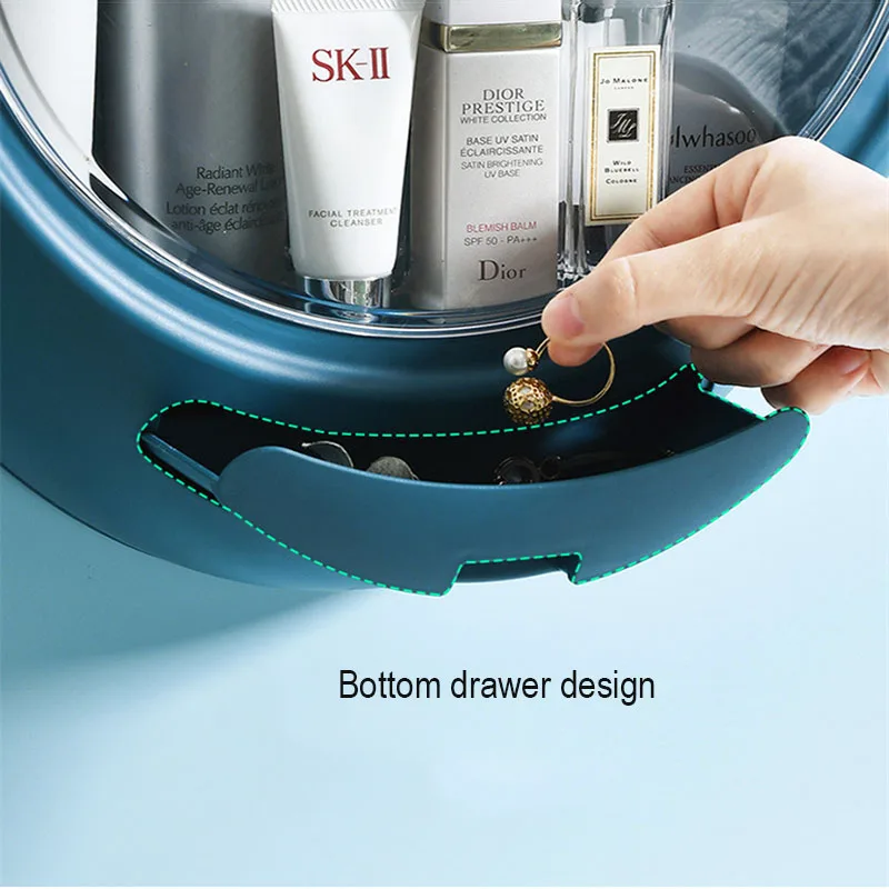 

Bathroom Wall-mounted Cosmetic Storage Box without Punching Large-capacity Jewelry Makeup Storage Box