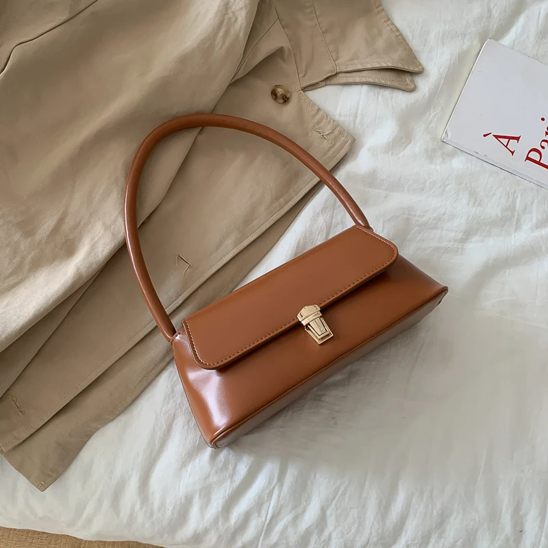 

Solid Color PU Leather Handbags For Women 2019 Shoulder Bag Female Small Elegant Totes Lady Handbag Luxury Hand Bag