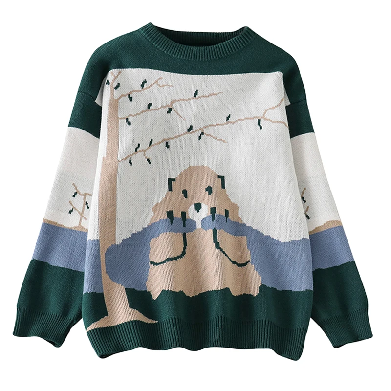 

New Hot selling women clothes 2020 korean fashion sweater ladies knitted Pullover student girl winter sweaters female OL BFA5555