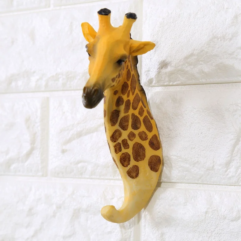 Giraffe Креативная Серия животных Настенный декор крючок настенный дверной крючок вешалка сумка держатель для ключей многоцелевой декоративный крючок украшение дома - Цвет: Giraffe