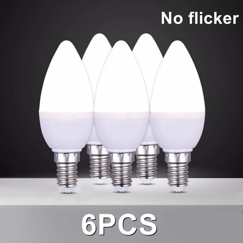 

LED bulb E14 E27 indoor heating and cooling white light lamp, 7W, AC 220V, 6 units / batch