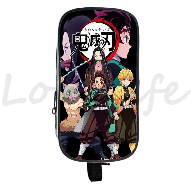 Япония Аниме демон S слой Карандаш Чехол для телефона двойной карандаш на молнии